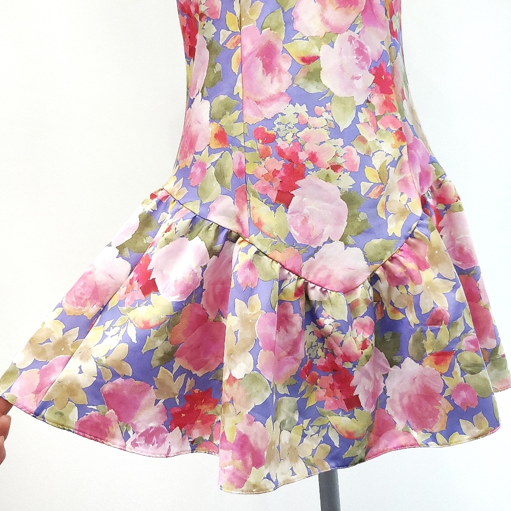 Etam Paris Y2K Euro French Fairycore Lingerie Floral Flirty Mini Dress - Picture 8 of 12